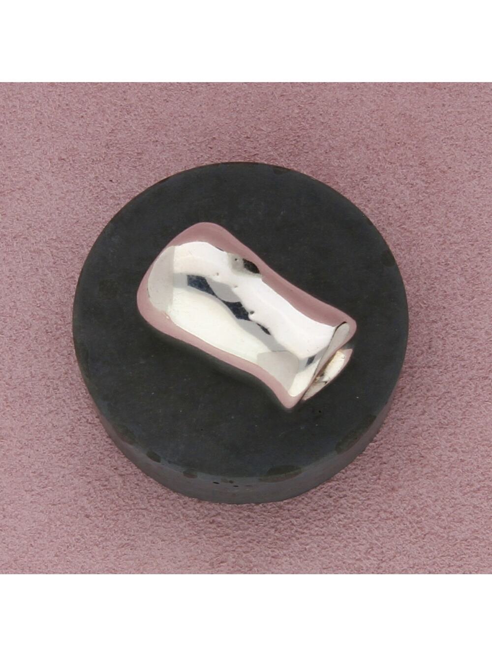 sterling silver vintage electroform slider bead pendant